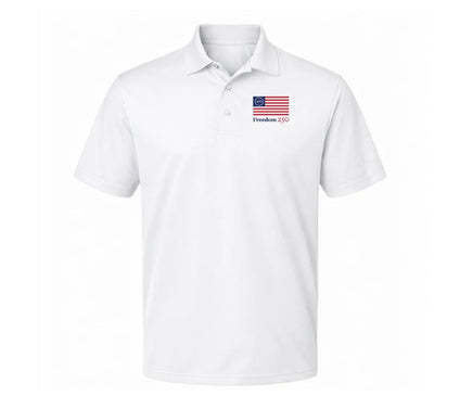 Official Freedom 250 Unisex Polo Golf Shirt White