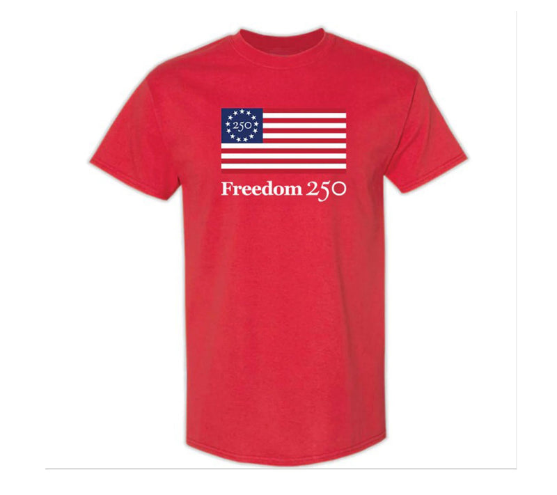 Official Freedom 250 Unisex T-shirt Red — Main view
