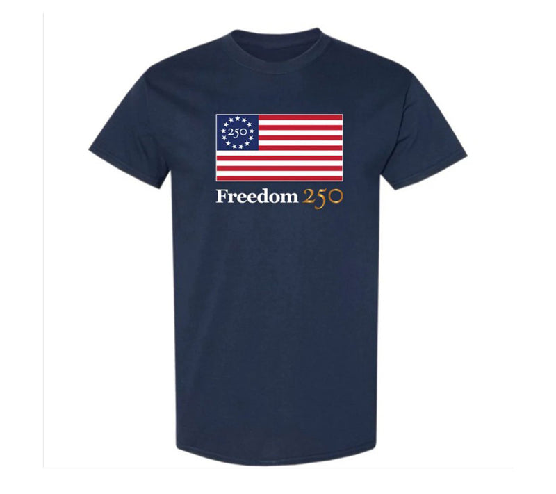 Official Freedom 250 Unisex T-shirt Navy Blue — Main view