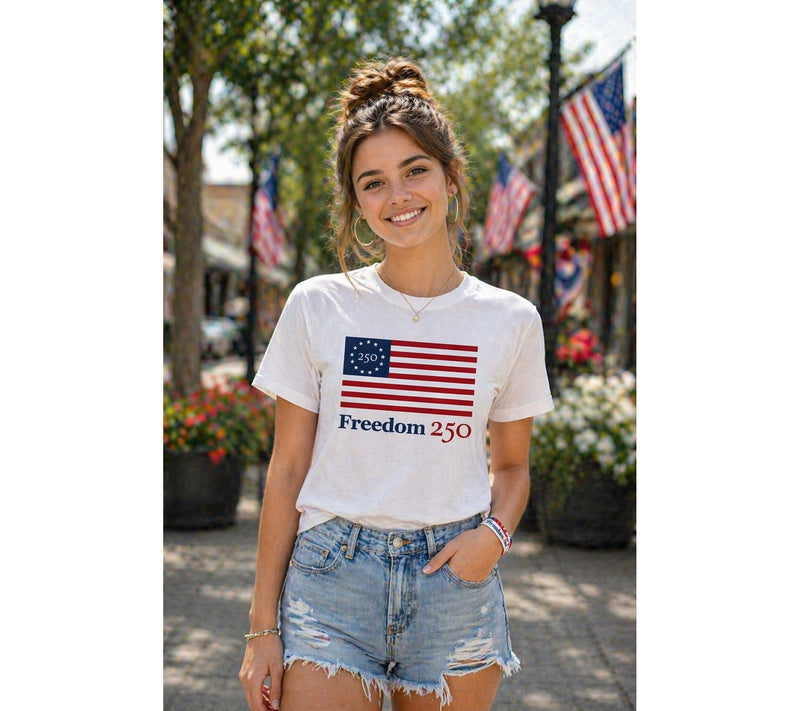 Official Freedom 250 Unisex T-Shirt White — View 3