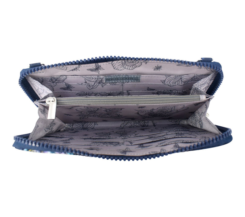 Anuschka Wanderlust Quilted Fabric Organizer Crossbody — View 3