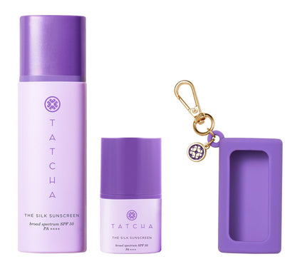 TATCHA Silk Sunscreen & Mini Silk Sunscreenwith Keychain