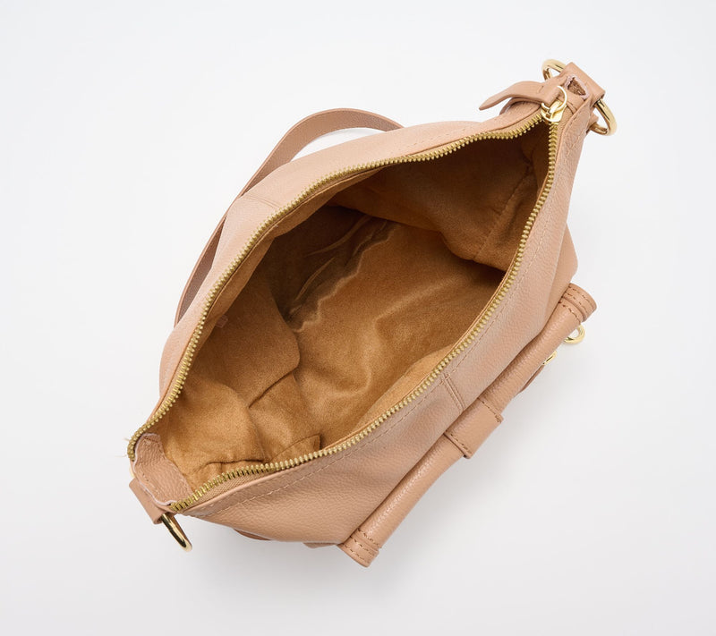 "As Is" Kim Gravel Leather Power Play Convertible Hobo — View 3