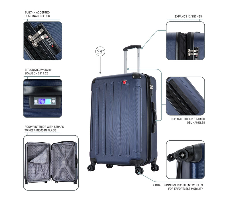 DUKAP Intely Hardside Spinner 28'' w/ Digital Weight Scale — View 4