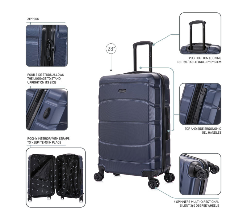 DUKAP Sense Lightweight Hardside Spinner 28 Luggage" — View 4