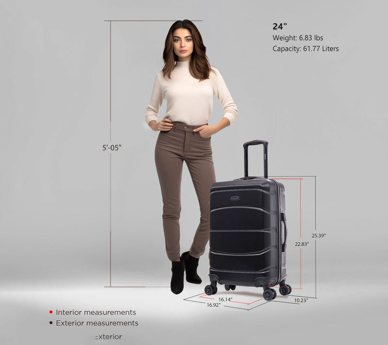 DUKAP Sense Lightweight Hardside Spinner 24in Luggage — View 2