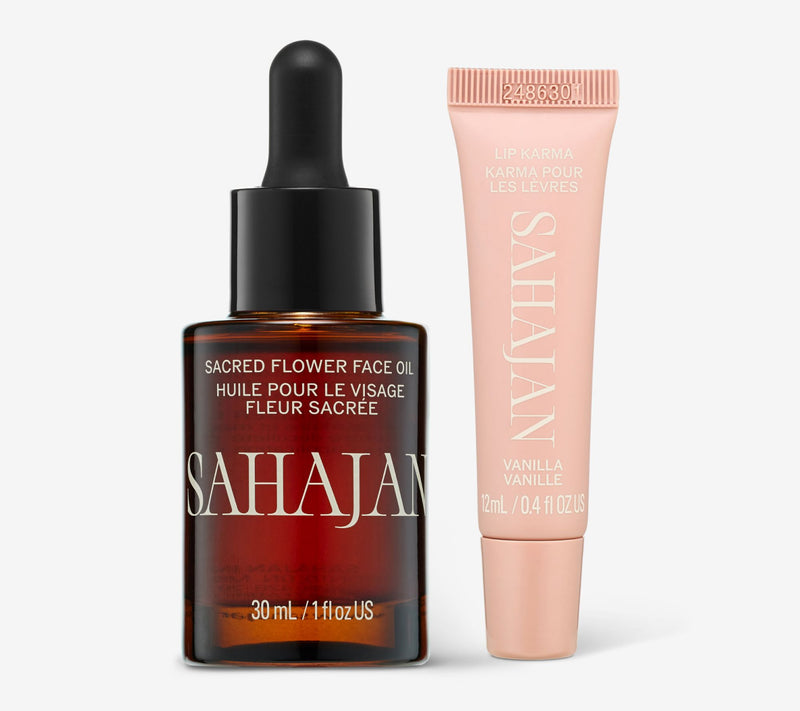 Sahajan Sacred Flower Face Oil & Lip Karma Vanilla Set — Main view
