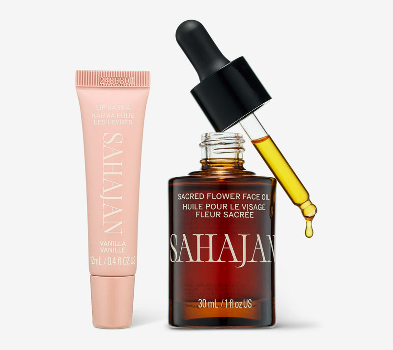 Sahajan Sacred Flower Face Oil & Lip Karma Vanilla Set — View 2