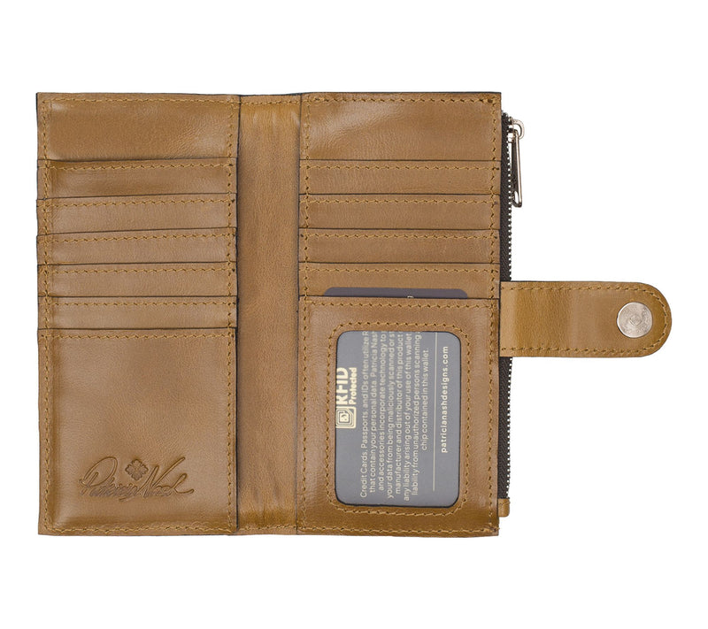 Patricia Nash Nazari Wallet-Vintage DistressedMetallic Woven — View 2