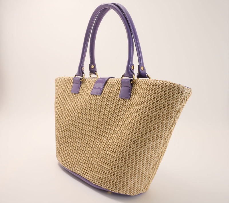 "As Is" Kim Gravel Glam Harbor Raffia Tote — View 2