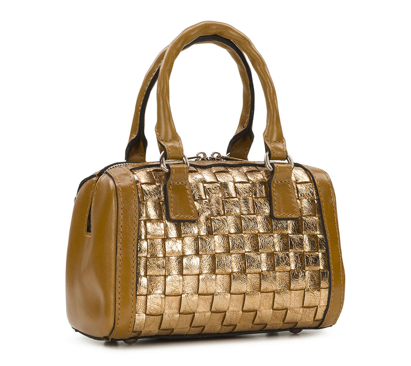 Patricia Nash Rodez Satchel- Vintage DistressedMetallic Woven — View 2