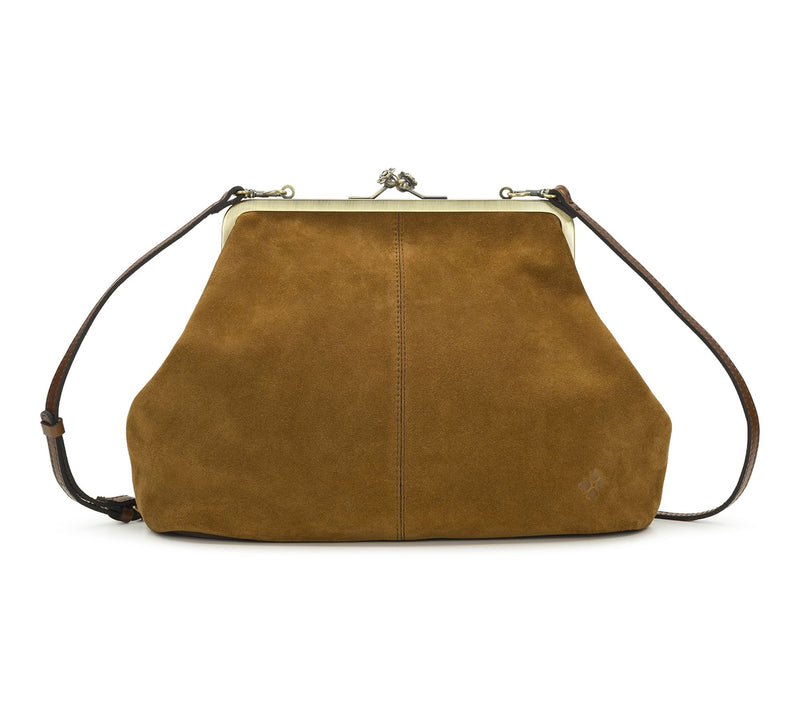 Patricia Nash Vivienne Medium Frame Crossbody -Suede Leather — View 6