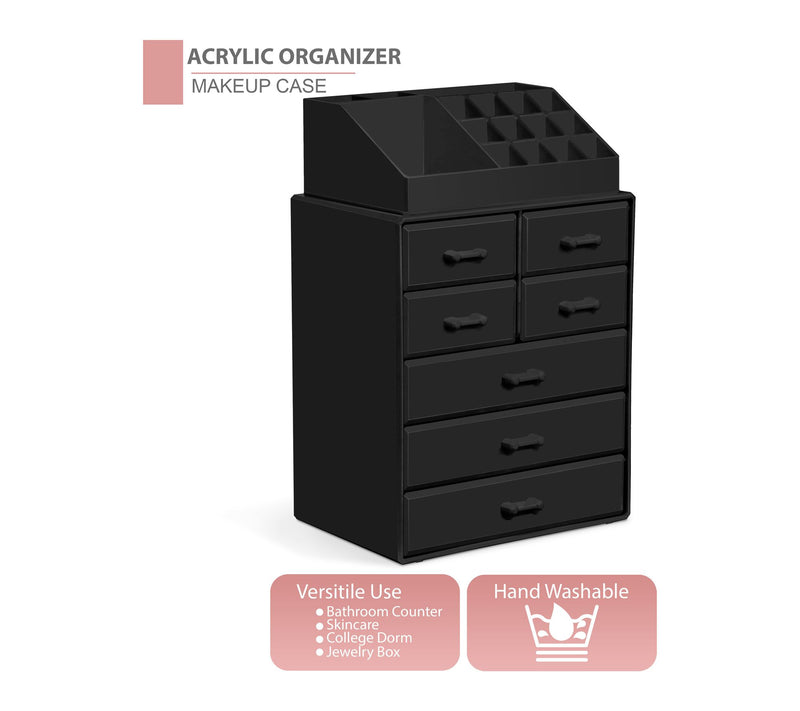 Sorbus Makeup Organizer, Brush Holder and MakeUp Drawers — View 5