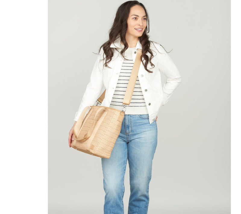 "As Is" IHKWIP Raffia Carry Your Confidence Tote w/ Crossbody Strap — View 6