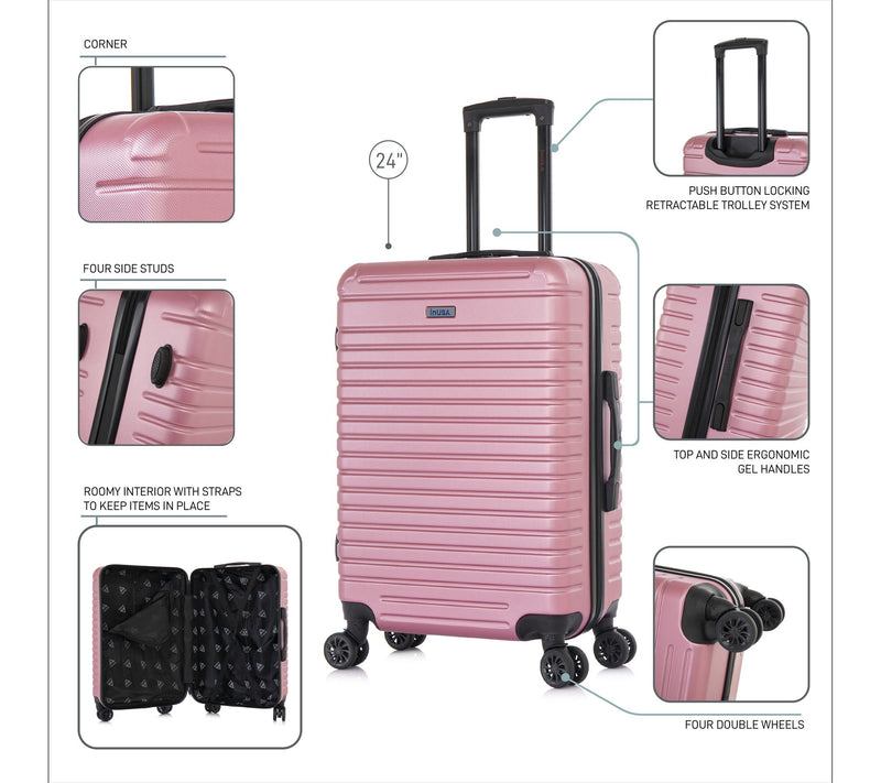 InUSA DEEP Lightweight Hardside Spinner 24in Luggage — View 3