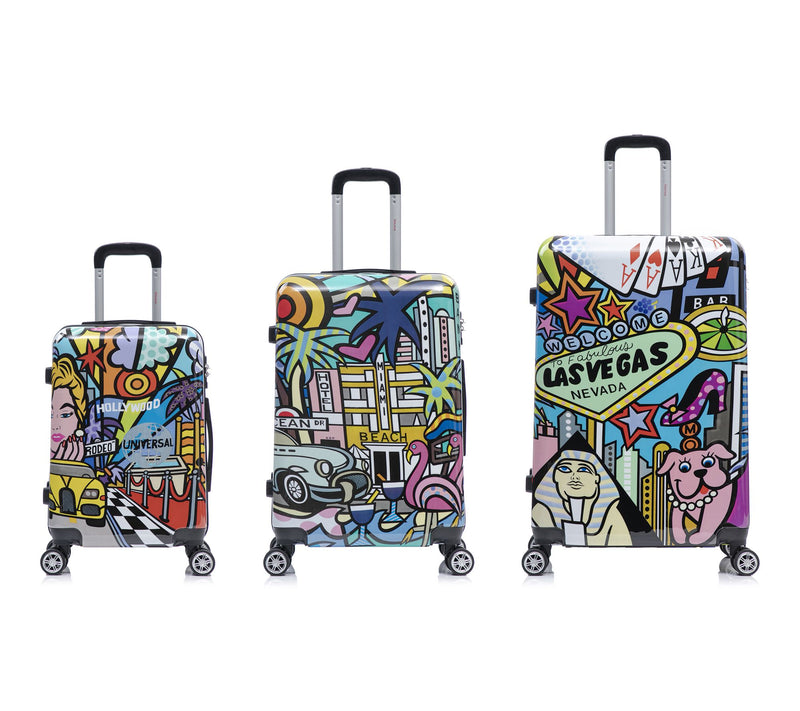 InUSA PRINTS Lightweight Hardside Spinner 3 Piece Set — View 7