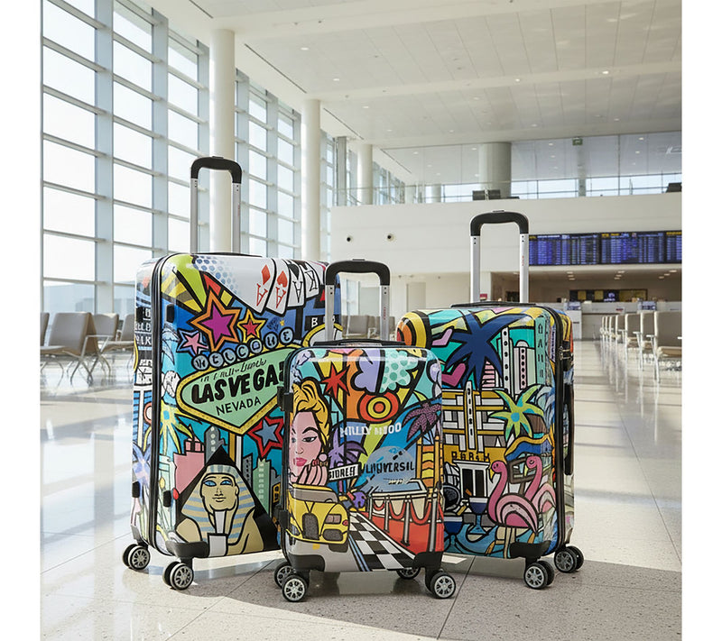 InUSA PRINTS Lightweight Hardside Spinner 3 Piece Set — View 8