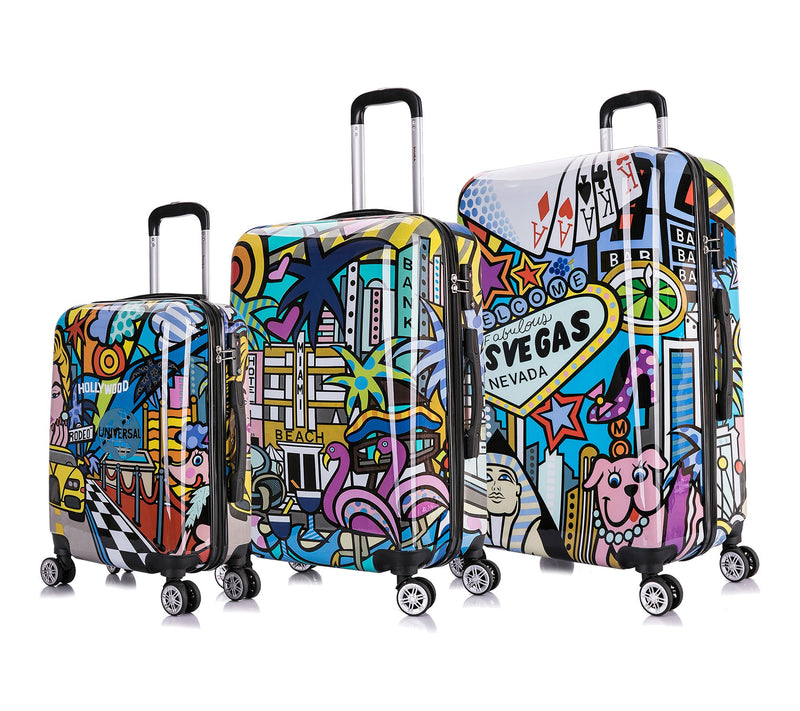 InUSA PRINTS Lightweight Hardside Spinner 3 Piece Set — View 15