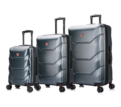 DUKAP Zonix Lightweight Hardside 3 Piece Luggage Set
