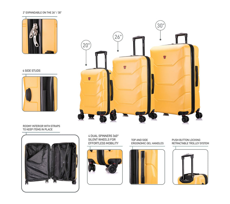 Dukap Zonix Lightweight Hardside 3 Piece Set — View 2