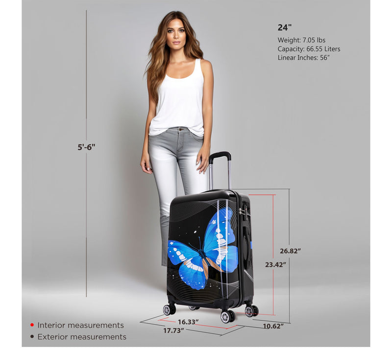 InUSA Prints Lightweight Hardside Spinner 24in — View 2
