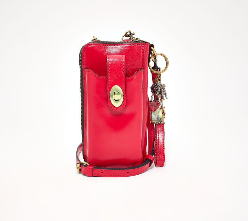 "As Is" Patricia Nash Amalia Leather Phone Crossbody — Main view