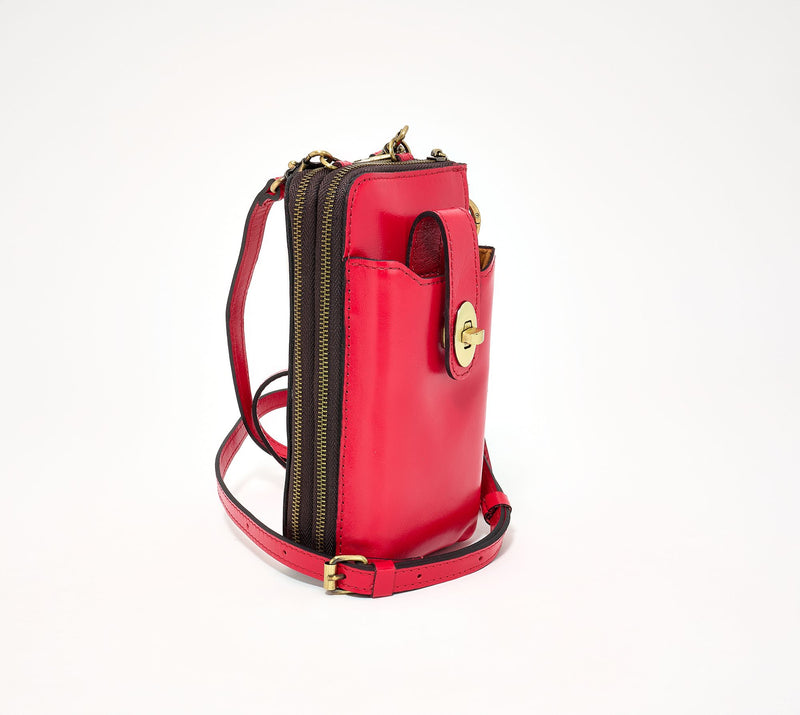 "As Is" Patricia Nash Amalia Leather Phone Crossbody — View 2