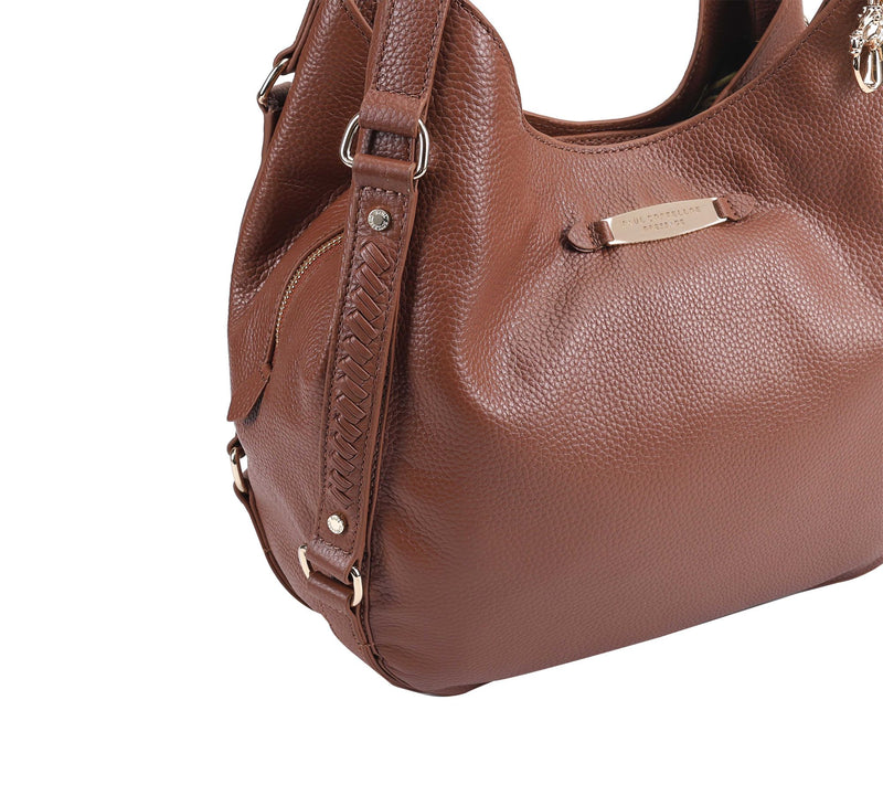 "As Is" Paul Costelloe DressageLeather Whipstitch Slouch Bag — View 4