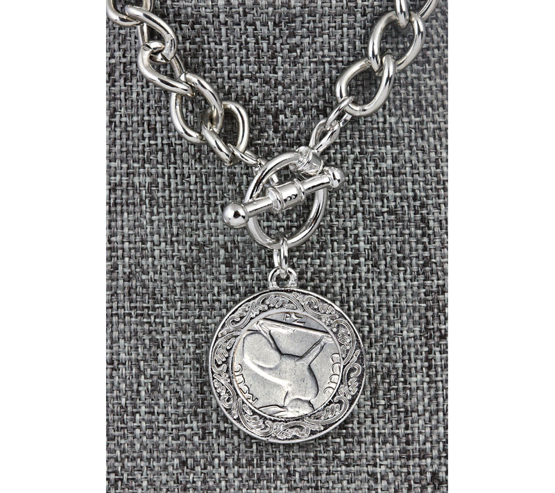American Coin Treasures Irish Coin Silvertone Toggle Bracelet — View 3