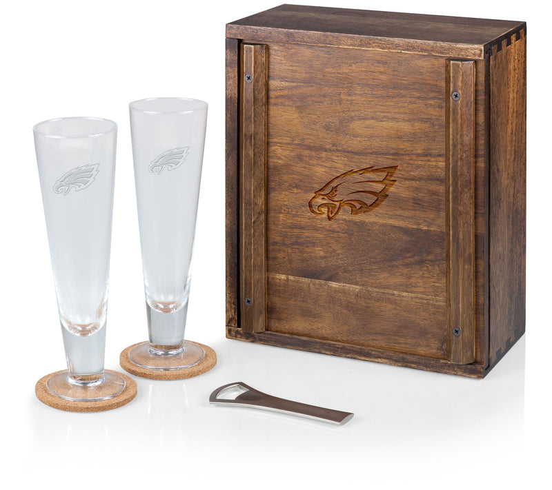 Picnic Time NFL Pilsner Beer Glass Gift Set — Main view
