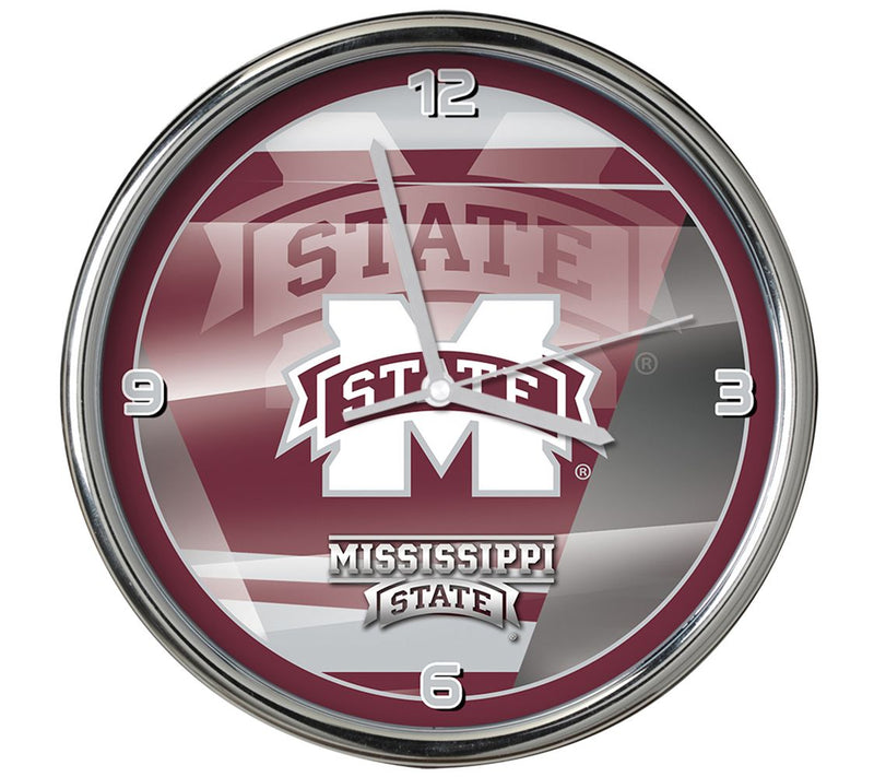 NCAA 12" Shadow Chrome Clock — View 28