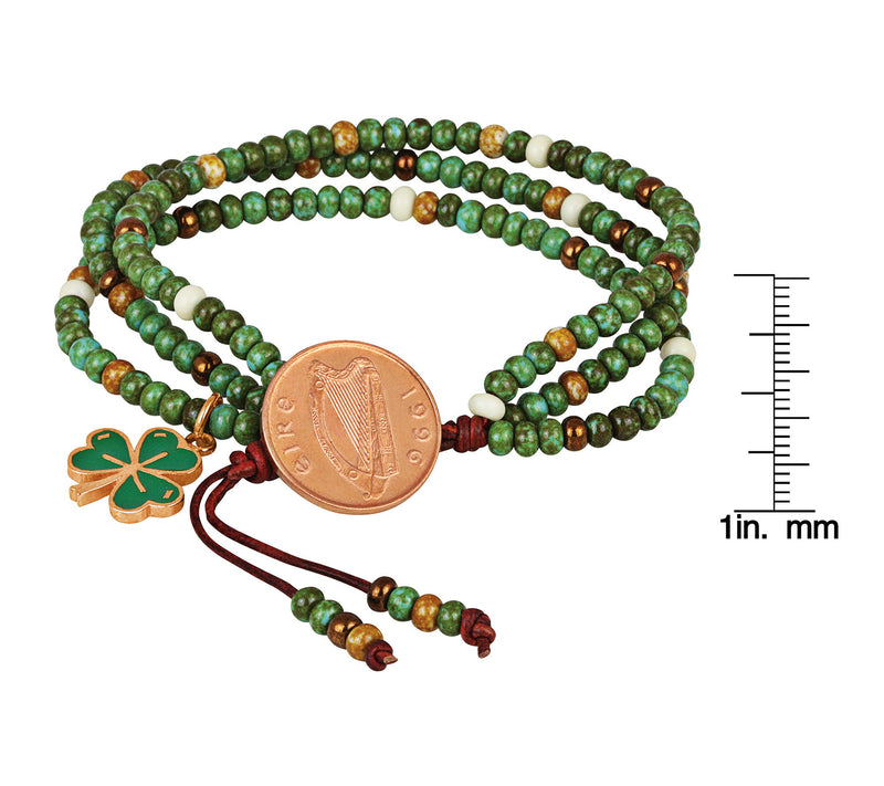 American Coin Treasures Irish Penny Coin Bead Bracelet — View 2