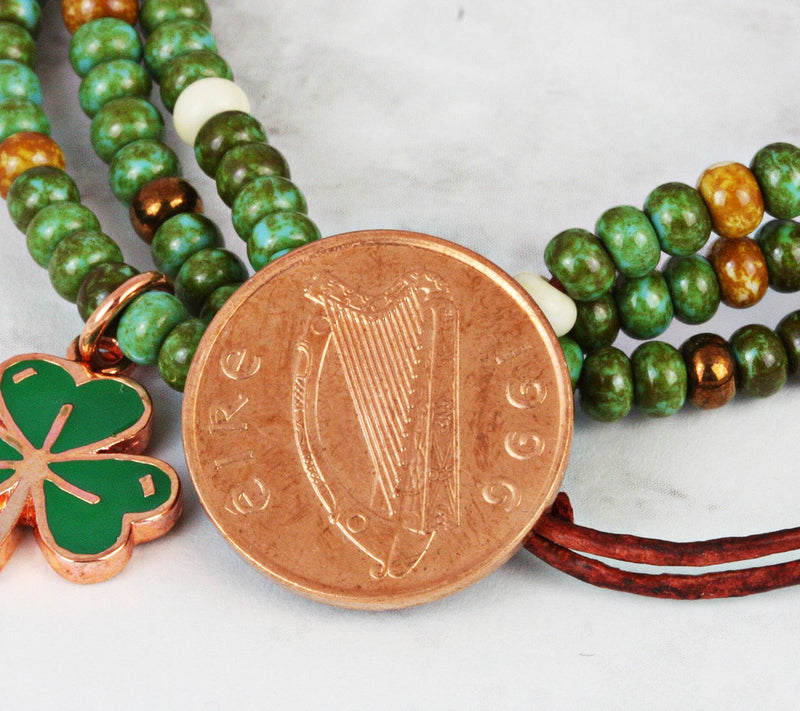 American Coin Treasures Irish Penny Coin Bead Bracelet — View 3
