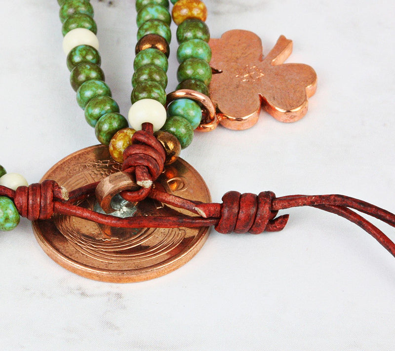 American Coin Treasures Irish Penny Coin Bead Bracelet — View 4