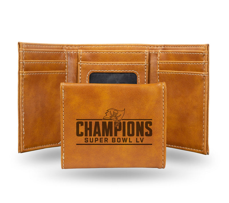 Buccaneers 2021 Super Bowl LV Champs Laser Trifold Wallet — Main view