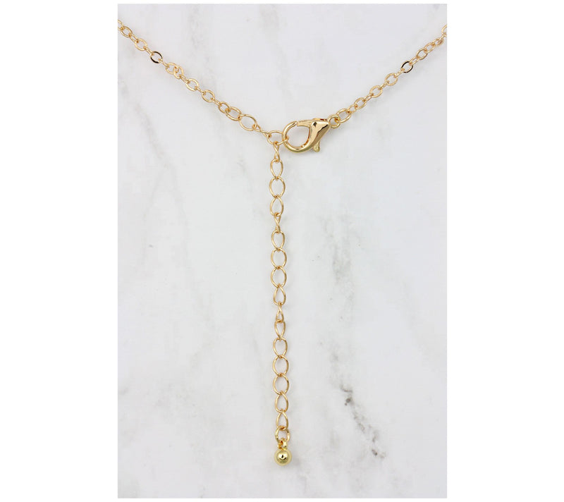 Irish Penny Coin Goldtone Bar Necklace — View 6