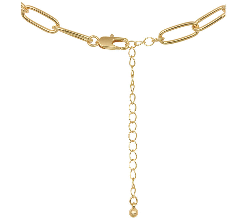 American Coin French Goldtone Paper Clip Necklace — View 6