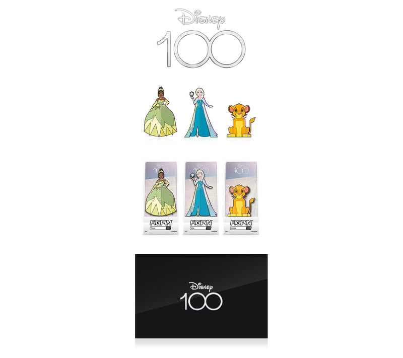Disney 100 FiGPiN Deluxe Pin Set: Elsa, Simba, Tiana — View 5