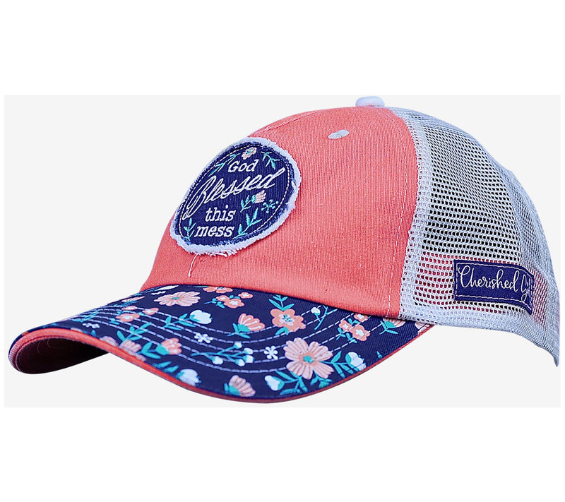 Cherished Girl Cap - God Blessed Floral — Main view