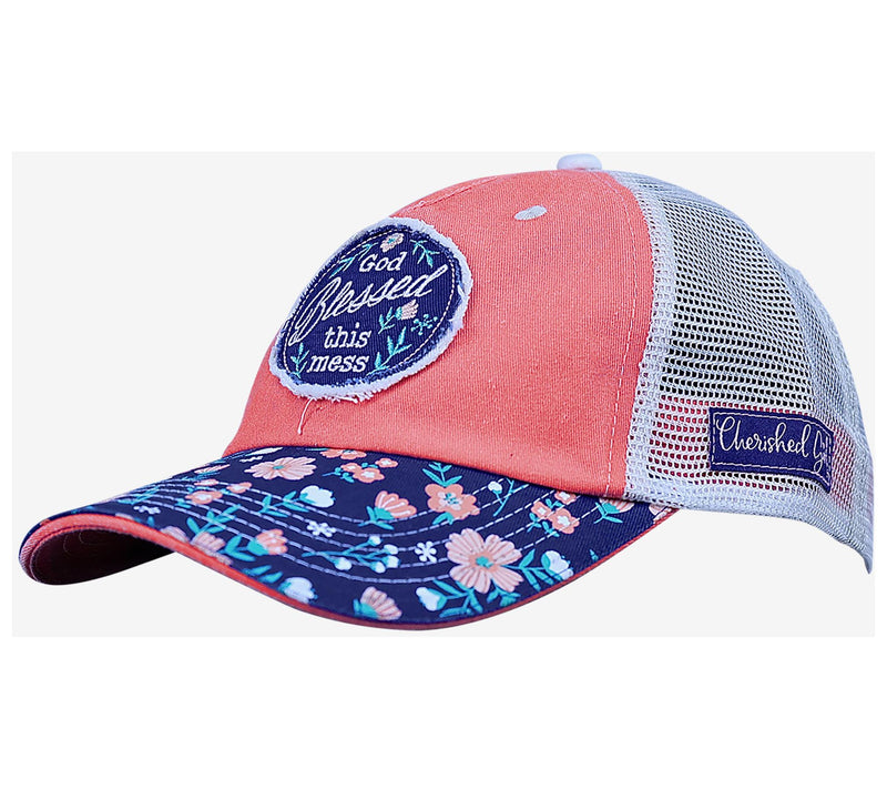 Cherished Girl Cap - God Blessed Floral — View 3
