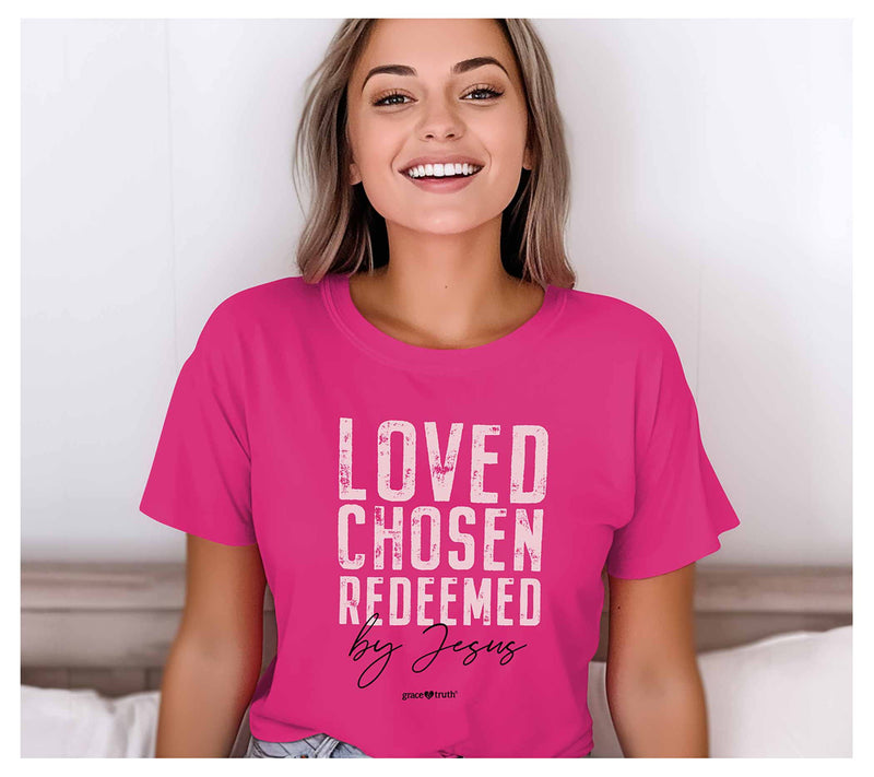 grace & truth Women's T - Loved Chosen Redeemed — View 4