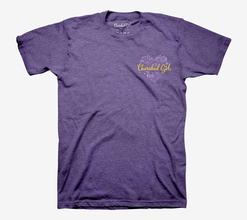 Cherished Girl Adult T - Love Never Fails Floral — Main view