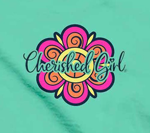 Cherished Girl Adult T - Blessed Is She — View 2