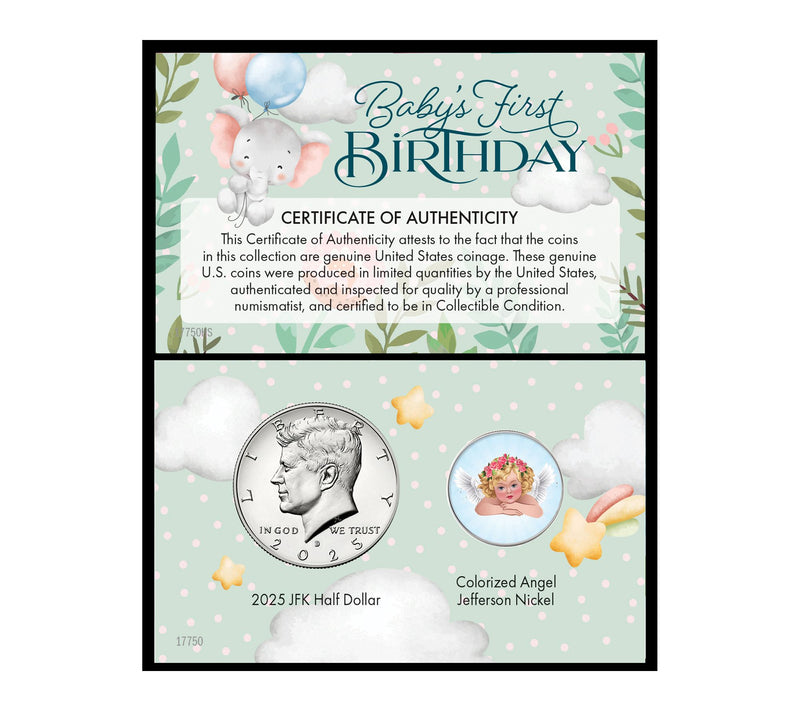 American Coin Treasures 2025 Baby's First Birthday Coin Card — Main view