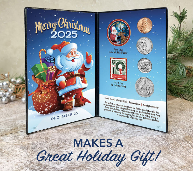 American Coin Treasures 2025 Santa Coin Greeting Card — View 3