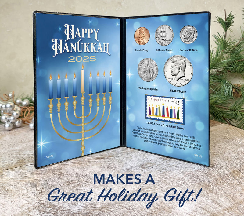 American Coin Treasures 2025 Hanukkah Coin & Stamp Card — View 2