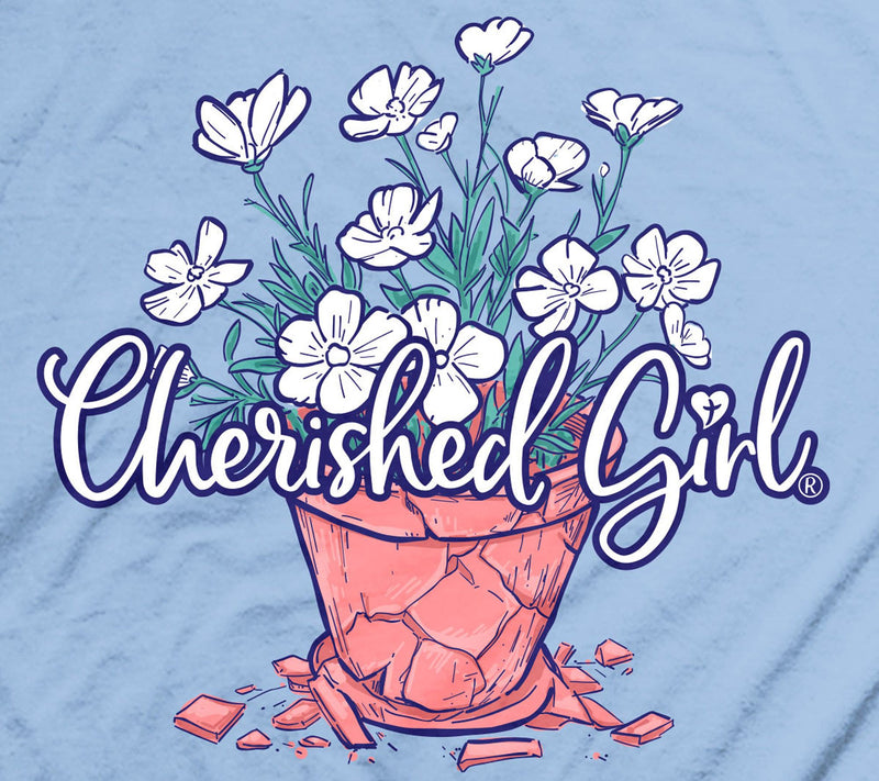 Cherished Girl Adult T - Blooms — View 3
