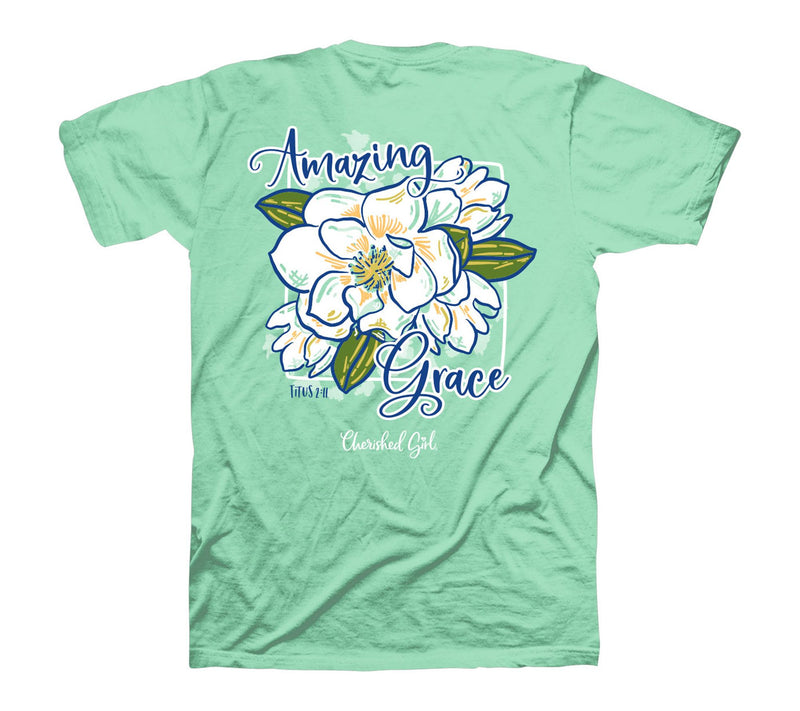 Cherished Girl Adult T - Amazing Grace Magnolia — View 2