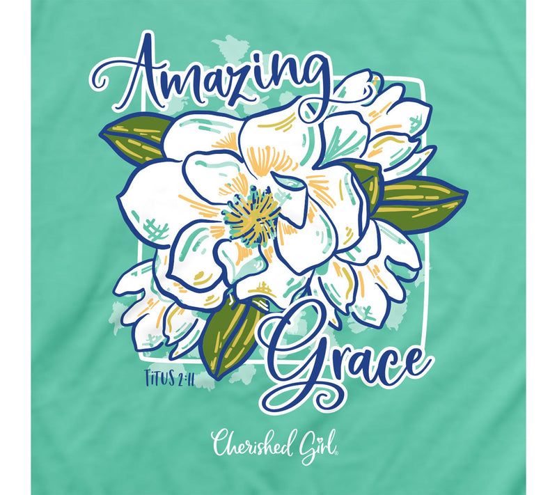Cherished Girl Adult T - Amazing Grace Magnolia — View 4