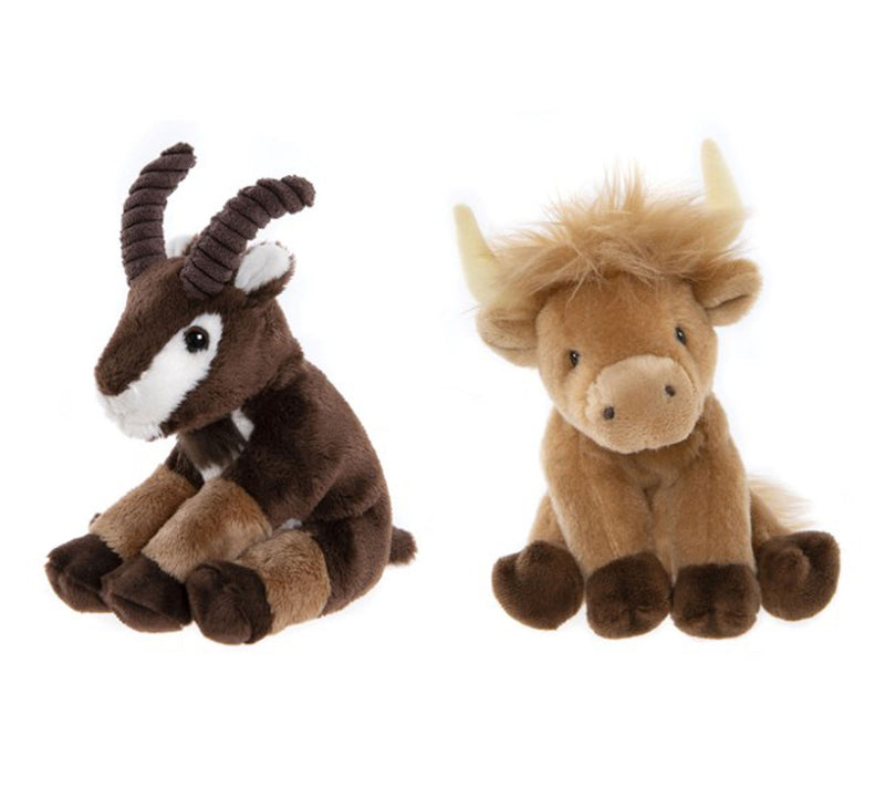 Charlie Bears Cuddle Cub Highland Cow and Mountain Goat Bundle — Main view